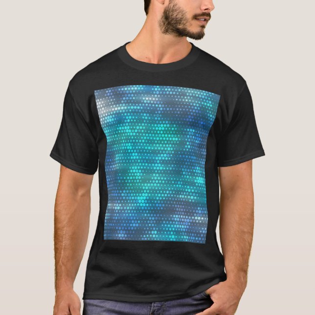 Creative abstract blue background design. T-Shirt (Front)