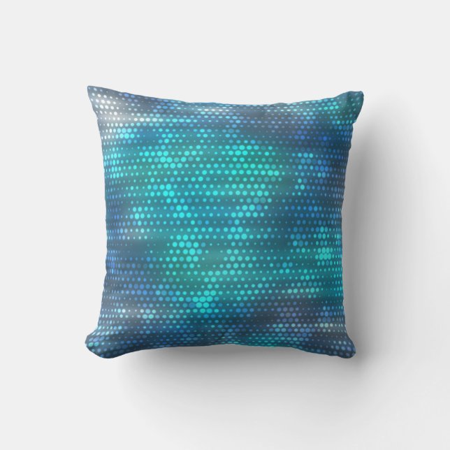 Creative abstract blue background design. throw pillow (Front)