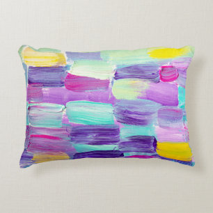 Creative abstract hand painted background, wallpap accent pillow