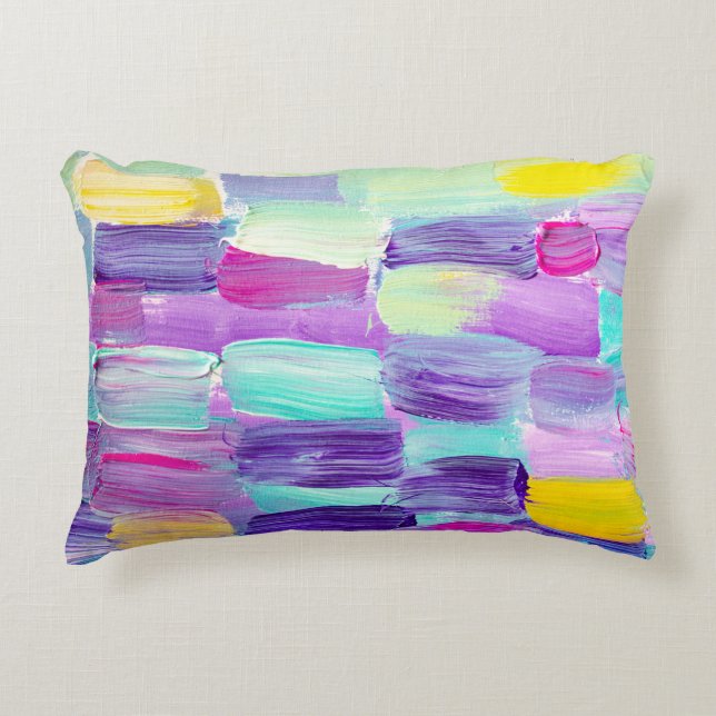 Creative abstract hand painted background, wallpap accent pillow (Front)