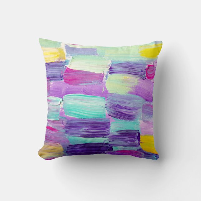 Creative abstract hand painted background, wallpap throw pillow (Front)