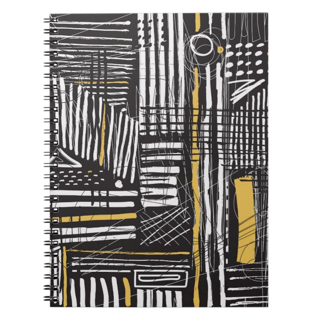 Creative abstract seamless pattern: artistic desig notebook (Front)