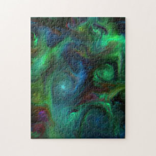 Creative abstrait fluide brouillard photo puzzle p