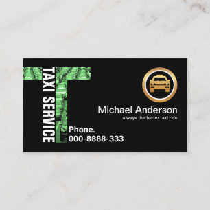 Creative Alphabet-T Traffic Taxi Ride Business Card