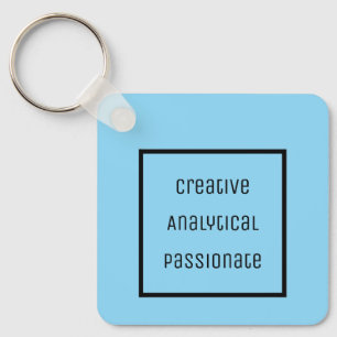 Creative, Analytical, Passionate Acrylic Keychain