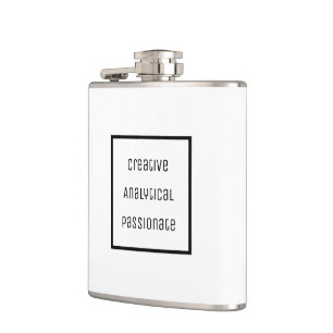 Creative, Analytical, Passionate Vinyl Wrapped Hip Flask