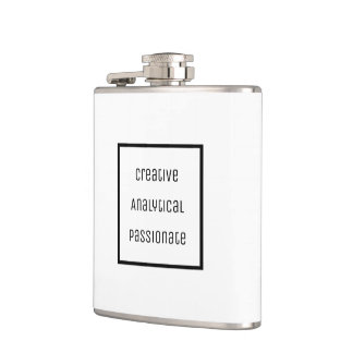 Creative, Analytical, Passionate Vinyl Wrapped Hip Flask