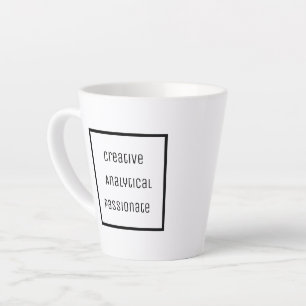 Créative, Analytique, Passionnée Latte Mug