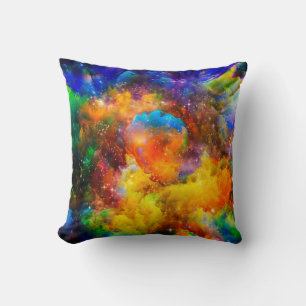 Creative arrangement of fractal elements, lights a throw pillow