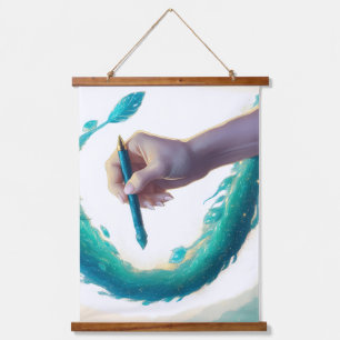 Creative Art Wood-Topped Wall Tapestry