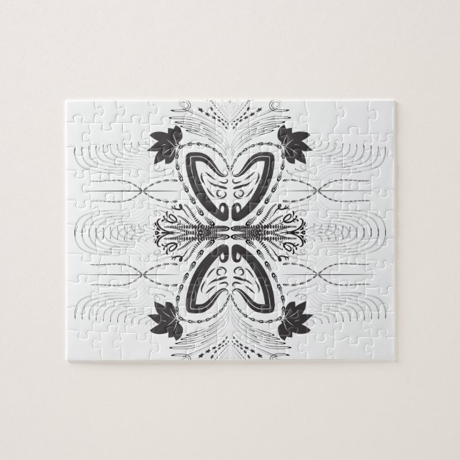 Creative artistic border pattern jigsaw puzzle (Horizontal)