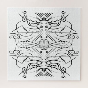 Creative artistic border pattern jigsaw puzzle