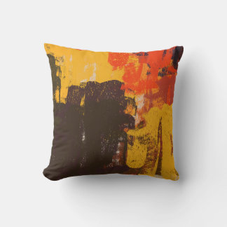 Creative artistic sketch, colourful texture. throw pillow