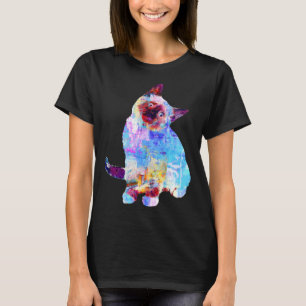 Creative Artwork Kitten  Colourful Cat Splash Cat T-Shirt
