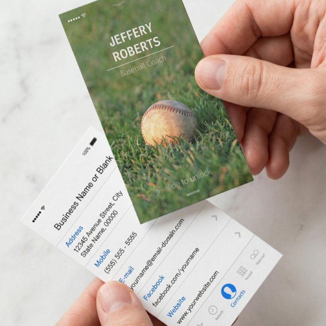 Creative Baseball Coach Baseball Trainer Business Card (Creator Uploaded)
