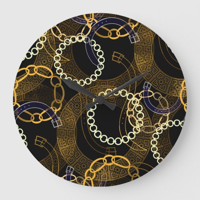 Creative Belts Greek Chains Mix Large Clock (Front)