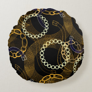 Creative Belts Greek Chains Mix Round Pillow