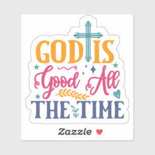 Creative Bible Verse Sticker With Vibrant Colours