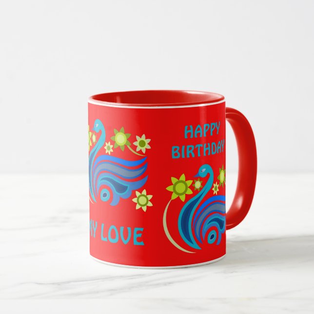 CREATIVE BIRD MUG FOR PRESENT YOUR LOVE (Front Right)