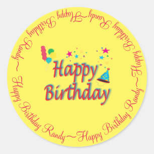 Creative Birthday Perfect fab Classic Round Sticker