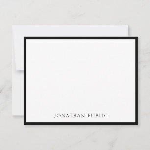 Creative Black Border Simple Design White Template