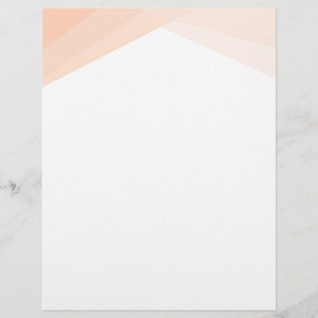 Creative Blank Template Custom Apricot White Colou Letterhead (Front)