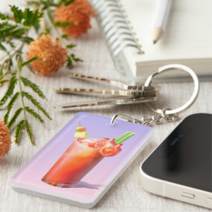 Creative Bloody Mary Cocktail Keychain