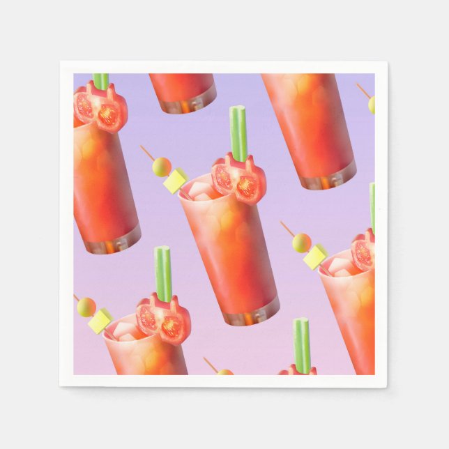 Creative Bloody Mary Cocktail Napkin (Front)