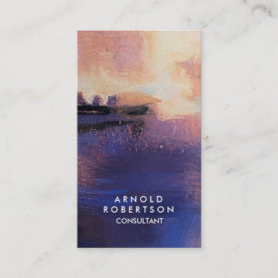 Creative Blue Abstract Modern Elegant Business Card