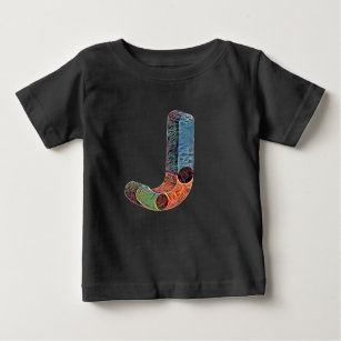 Creative Bold Letter J Initial Monogram  Baby T-Shirt
