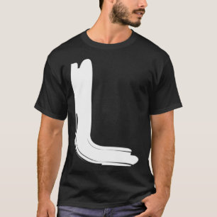Creative Bold White Letter L   Alphabet  Marker T-Shirt