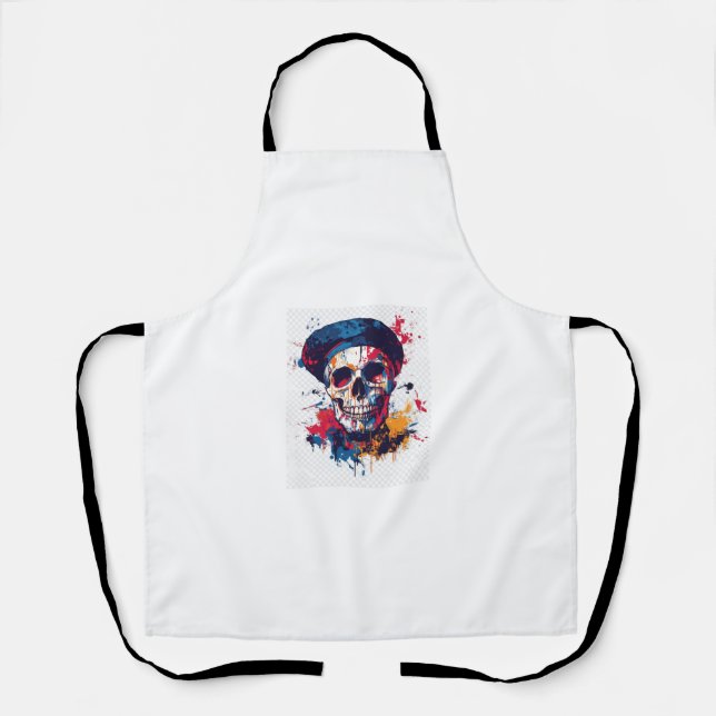Creative Bones � Funny Artist Skull Apron (Front)