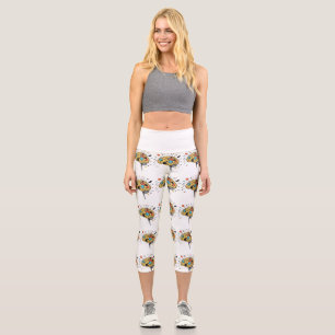 Creative Brain Abstract Mental Health Illustration Capri Leggings