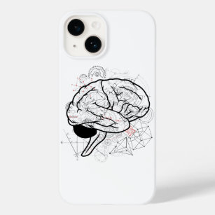 Creative Brain Artwork With Science Theme Case-Mate iPhone 14 Case