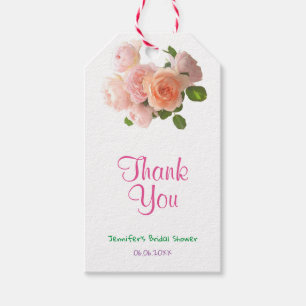 Creative Bridal Shower Thank You Handwritten Text Gift Tags