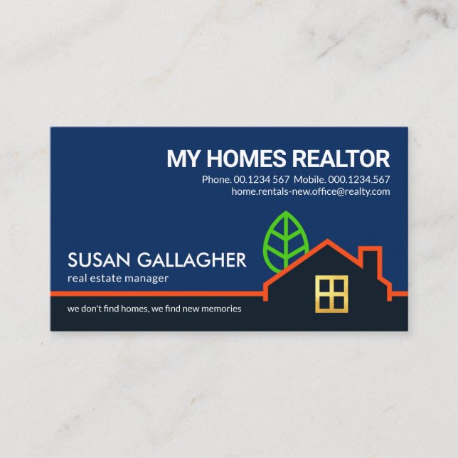 Creative Building Landscape Border Business Card (Front)