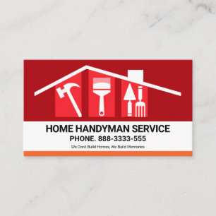 Creative Building Rooftop Handyman Tools Business Card