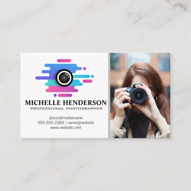 Creative Camera Logo | Artist Business Card (Front)