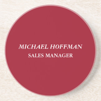 Creative Carmine Red Minimalist Classical Italic Coaster
