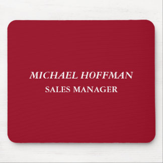 Creative Carmine Red Minimalist Classical Italic Mouse Pad
