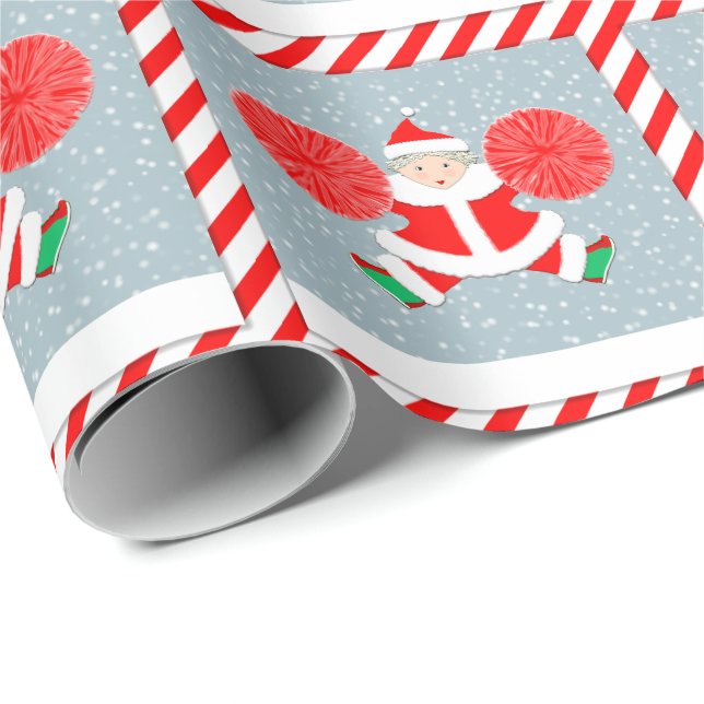 Creative Cheerleader Christmas Gift Wrapping Paper (Roll Corner)