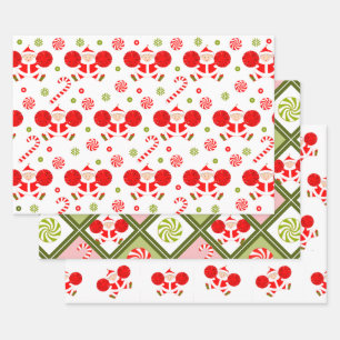 Creative Cheerleader Holiday Wrapping Paper Sheet