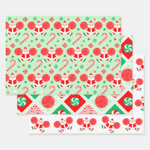 Creative Cheerleading Holiday Gift Wrapping Paper Sheet