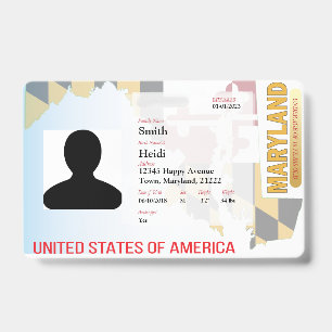 CREATIVE Child ID- Maryland Flag Badge