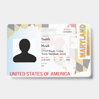 CREATIVE Child ID- Maryland Flag Badge