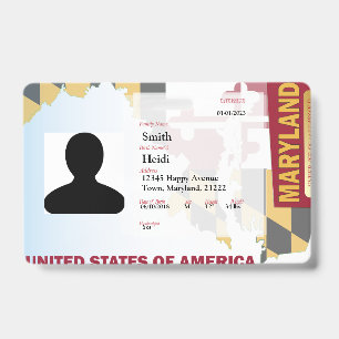 CREATIVE Child ID- Maryland Flag -RED Badge
