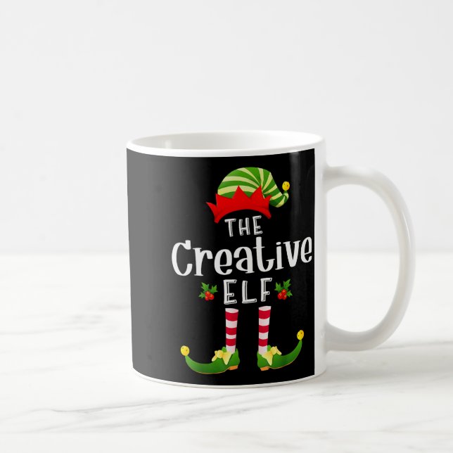 Creative Christmas Elf Matching Pajama X-mas Party Coffee Mug (Right)