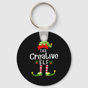 Creative Christmas Elf Matching Pajama X-mas Party Keychain