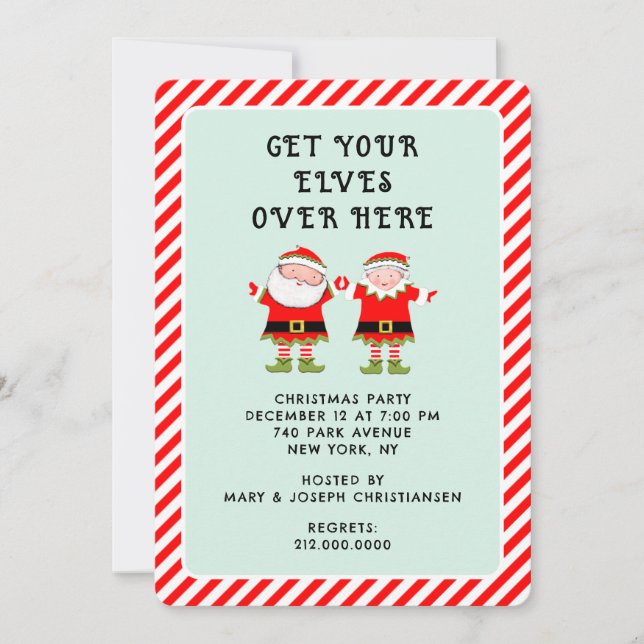 Creative Christmas Holiday Party Invitation (Front)