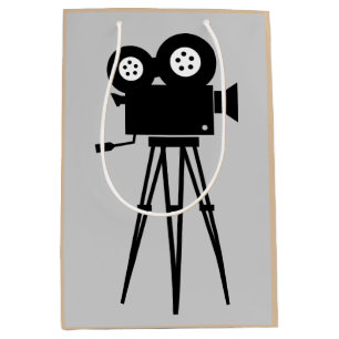 CREATIVE CINE CAMERA AND TRIPOD DESIGN MEDIUM GIFT BAG